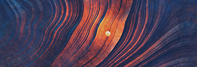 abstract mysterious light sphere hovering over martian landscape